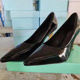 kamames kamames Photo Single Shoes Women 2023 Spring Autumn New Fashion High Heels Women's Lacquer Leather Tip
