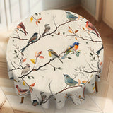 1pc Vibrant Birds on Branches Printed Tablecloth - Stain Resistant, Erasable, Waterproof, and Easy to Clean - Perfect for Spring Theme Decor, Restaurant, Party, Holiday, Gift, Indoor, and Outdoor Use