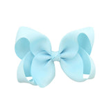 1Piece Solid Grosgrain Ribbon Hair Bows With Clip For Cute Girls Handmade Hair Clips Barrettes Hairpins Kids Hair Accessories