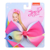 4.5 inch JoJo Bows Jojo Siwa Rainbow Printed Knot Ribbon Bow For Girls Handmade Boutique Hair Clip Children Hair Accessories