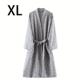 1pc Unisex Double Layer Cotton Gauze Bathrobe, Quick-Dry Absorbent Robe For Spring/Autumn, Modern Homewear Sleepwear, Couples Loungewear