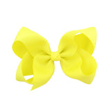 1Piece Solid Grosgrain Ribbon Hair Bows With Clip For Cute Girls Handmade Hair Clips Barrettes Hairpins Kids Hair Accessories