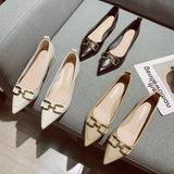 kamames New Thick-Heeled Single-Heeled Shoes For Women In Autumn Style With Skirt, Pointed Head And Low-Heeled Evening Shoes