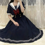 kamames Sweet Lolita Style Women Dress Fashion Cute Bow Puff Sleeve Cosplay Patchwork Dresses Kawaii Girl Y2k Robe Vestido