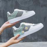 kamames Spring Korean Sports Shoes Lace Up Flats Breathable White Shoes Platform Woman Shoes Casual Sneakers Zapatos De Mujer