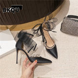 kamames 2022 New Women's Shoes Summer Bow Fairy Style Fashionable Niche Women's High Heels Sweet Stiletto Shoes