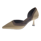 kamames kamames And Summer 2024 Pointed Thin Heel French Temperament High Heel Shoes High Color Work Professional Hollow Single Shoes