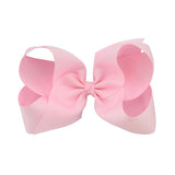 6 Inch Big Grosgrain Ribbon Solid Hair Bows With Clips Girls Kids Hair Clips Headwear Boutique Hair Accessories