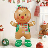 Jumbo Gingerbread for Man with Hat Christmas Balloon - Perfect for Holiday Party Decorations, No Power Needed