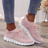 kamames Women Shoes 2022 Summer Mesh Breathable Sneakers Women Platform Casual Sport Shoes Women Comfort Lace Up Running Shoes Plus Size