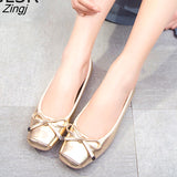 kamames Flats Women Shoes Casual Women Flats Soft Elegant Ladies Boat Shoes Slip-on Woman Ballet Flats Black Gold Grey A1375