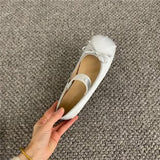 kamames Square Head Ballet Shoes Women's Shoes 2024 New Spring Minority Evening Mary Jane Peas Shoes