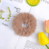 3.5 Inches New Winter Women Plush Scrunchie Girls Elastic Hair Bands Ponytail Holder Hair Rope Ties Headwear Hair Accessories