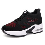 kamames Women Lightweight Sneakers Vulcanize Shoes Outdoor Sport Shoes Breathable Mesh Comfort Casual Shoes Air Cushion Lace Up