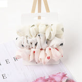 1 Set Scrunchies Hair Ring Candy Color Hair Ties Rope Autumn Winter Women Ponytail Hair Accessories 4-6Pcs Girls Hairbands Gifts