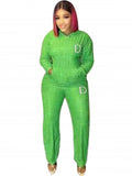 kamames Pieces Women's Sets 2023 Autumn Winter Letter Print Pullover Suit Tops And Pants Suits Two Piece Set Tracksuit Outfit