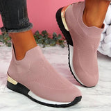 kamames Vulcanize Shoes 2022 Trendy Mesh platform Sneakers Socks Size 43 Women Shoes Breathable Socofy Casual Flats Zapatos Mujer