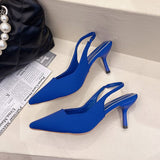 kamames kamames 2023 New Pointed Thin Heel Single Heel After Empty Head Sandal Muller Shoes