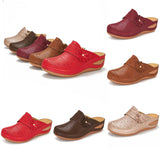 kamames Summer Women's Shoes Are Specially Designed For Flower Slope Heel Women's Sandals With Large Size Hollowed-Out Women's Sandals.