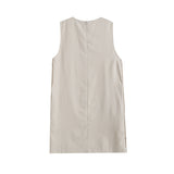 kamames Spring Style Casual Minimalist Elegant Sleeveless Dress