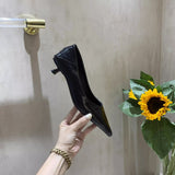 kamames kamames Heels Women Nude Small Heel Fine Heel Pointed French Gentle Match Skirt Low Heel Low Heel Shallow Mouth Four Seasons Single Shoes