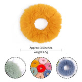 3.5 Inches New Winter Women Plush Scrunchie Girls Elastic Hair Bands Ponytail Holder Hair Rope Ties Headwear Hair Accessories