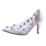 kamames kamames High Heels Women 2024 Summer New Pointed Silver Women's Shoes Transparent Temperament Fine Heel Single Shoes Women