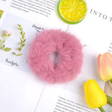 3.5 Inches New Winter Women Plush Scrunchie Girls Elastic Hair Bands Ponytail Holder Hair Rope Ties Headwear Hair Accessories