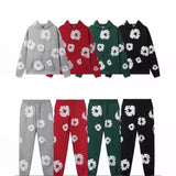 kamames Tears Kanye The Same Style Foam Kapok High Street Loose Hooded Sweater Leisure Pants Suit Trend