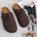 kamames kamames Slipper Summer New Style Female Flat Bottom Leisure Lazy Person Half Drag Outside Wear Frosted Personality Big Head Women's Shoes