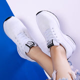 kamames Women Lightweight Sneakers Vulcanize Shoes Outdoor Sport Shoes Breathable Mesh Comfort Casual Shoes Air Cushion Lace Up