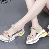 kamames Summer Vacation Beach Sandales Women Platform Sandals Rome Shoes Woman Sport Sandals High Heel Casual Shoes Ladies Shoes