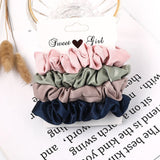 1 Set Scrunchies Hair Ring Candy Color Hair Ties Rope Autumn Winter Women Ponytail Hair Accessories 4-6Pcs Girls Hairbands Gifts