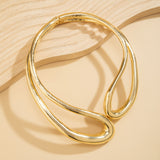 Sexy punk style exaggerated geometric twist double collar bracelet set Exaggerated fashion women's party jewelry set