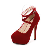 kamames 2022 Striptease High Heel Shoes on Platform Casual Blue Black Red Women Stilettos Dance Evening Party Pumps Large Size35-46