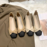 kamames kamames 2024 Spring Shallow Mouth Flat Single Shoes Casual Women's Shoes Soft Leather Soft Bean Shoes Evening Evening Wind Work Women's Shoes