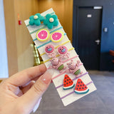 10/15Pcs/Set Children Cute Cartoon Fruit Elastic Hair Bands Girls Baby Lovely Rubber Bands Ponytail Holder Kids Hair Accessories