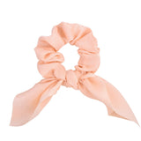 New Chiffon Bowknot Silk Hair Scrunchies Women Pearl Ponytail Holder Hair Ties Hair Rope Rubber Bands Headwear Hair Accessories