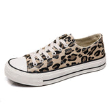 2020 New Leopard Canvas Shoes Women Flat Platform Sneakers Women Casual Shoes Woman High Top Tenis Mujer Casual