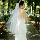 kamames YouLaPan V38 Bridal Veils Wedding Crystal Organza Beaded Wedding Crystal Tube Bridal Bling Veil Bachelorette Party Accessories