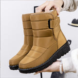 kamames Women Boots Mid-Calf Winter Shoes For Women Snow Boots Casual Watarproof Platform Heels Botas Mujer 2022 New Winter Boots Female