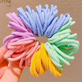 100PCS/Set New Girls Candy Colors Nylon Basic Elastic Hair Bands Kids Rubber Bands Headband Scrunchie Fashion Hair Accessories