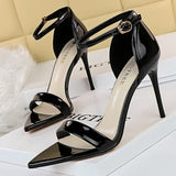 BIGTREE Shoes Buckle Strap High Heels 2022 New Women Heels Sandals Stiletto 11cm Sexy Heels Party Shoes Women Pumps Ladies Shoes