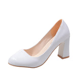 kamames New Spring And Autumn Style Baotou Thick-Heeled High-Heeled Sandals Thick High-Heel Fashion Suit Solid Color Large-Size High-Heeled Shoes