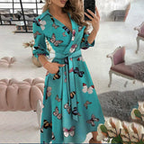 kamames Dresses For Women Robe emme V Neck Floral Printed Boho Beach Dress Estidos de Fiesta Female Robe Vestido Floral 9962