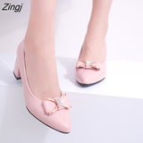 kamames Women's Office Shoes,Soft Rubber Sole,High Heels,Mixed Colors,Pointed Toe,Slip On,Female Fashion Footware,Black/White
