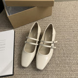 kamames kamames Shallow Mouth Single Shoes Female Spring And Autumn New Korean Version Of French Temperament Fairy Wind Gentle Commuting Thick With Mary Jane Shoes