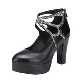 kamames Cheongsam Catwalk High-Heeled Women's Pointed Waterproof Platform Thick Sole 40-43 Large Model Performance Shoes