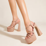 kamames kamames Summer New Rome Model T Table Pole Dance 15CM Hate Sky High Sandals High Heels Women's Shoes