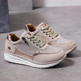 kamames Wedges Platform Sneakers Women's Non Slip Vulcanize Shoes Fashion Sequins Lace-up Girls Casual Sport Shoes of Woman Flats